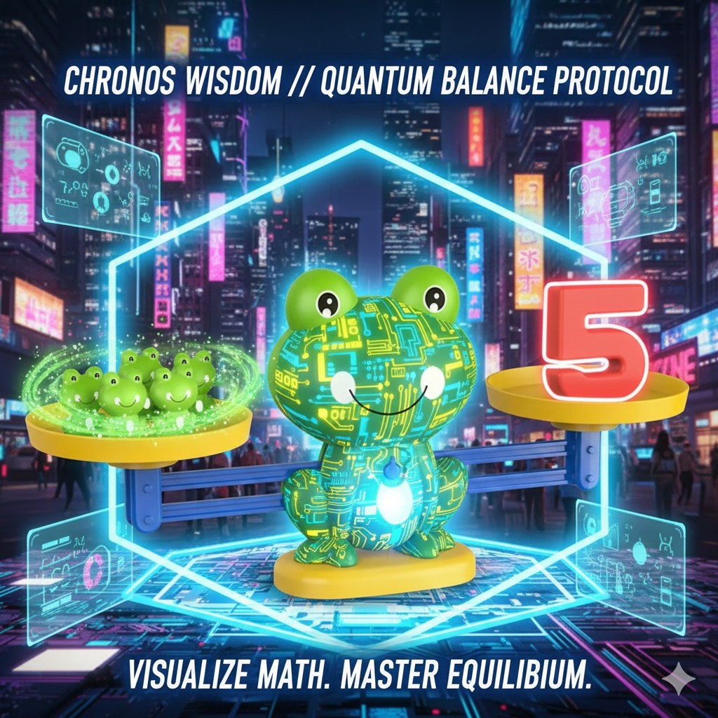 Quantum Leap Frog Math Station: Precision Balance Learning System - Gamified Arithmetic Enlightenment for Future Geniuses, Durable & Safe Early Education Tool