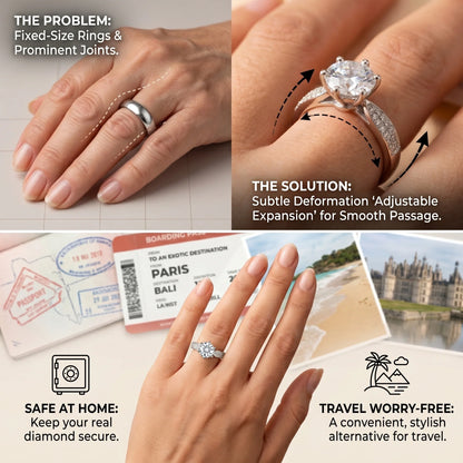 ✨ 80% OFF TODAY:The 2ct "Smart-Fit" Worry-Free Travel Ring