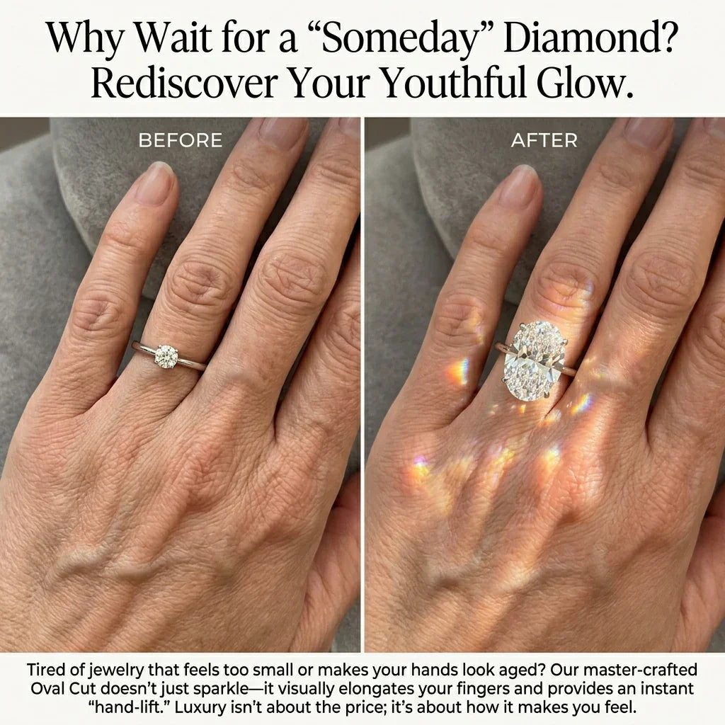 🔥 90% OFF TODAY: 5-Carat "Hand-Lift" Oval Sparkler — Stop Saving Your Radiance for "Someday" and Wear the Luxury You Deserve Every Day 💖