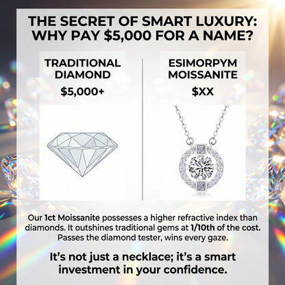 💎 The "Beating Heart" 1-Carat Moissanite Solitaire Necklace
