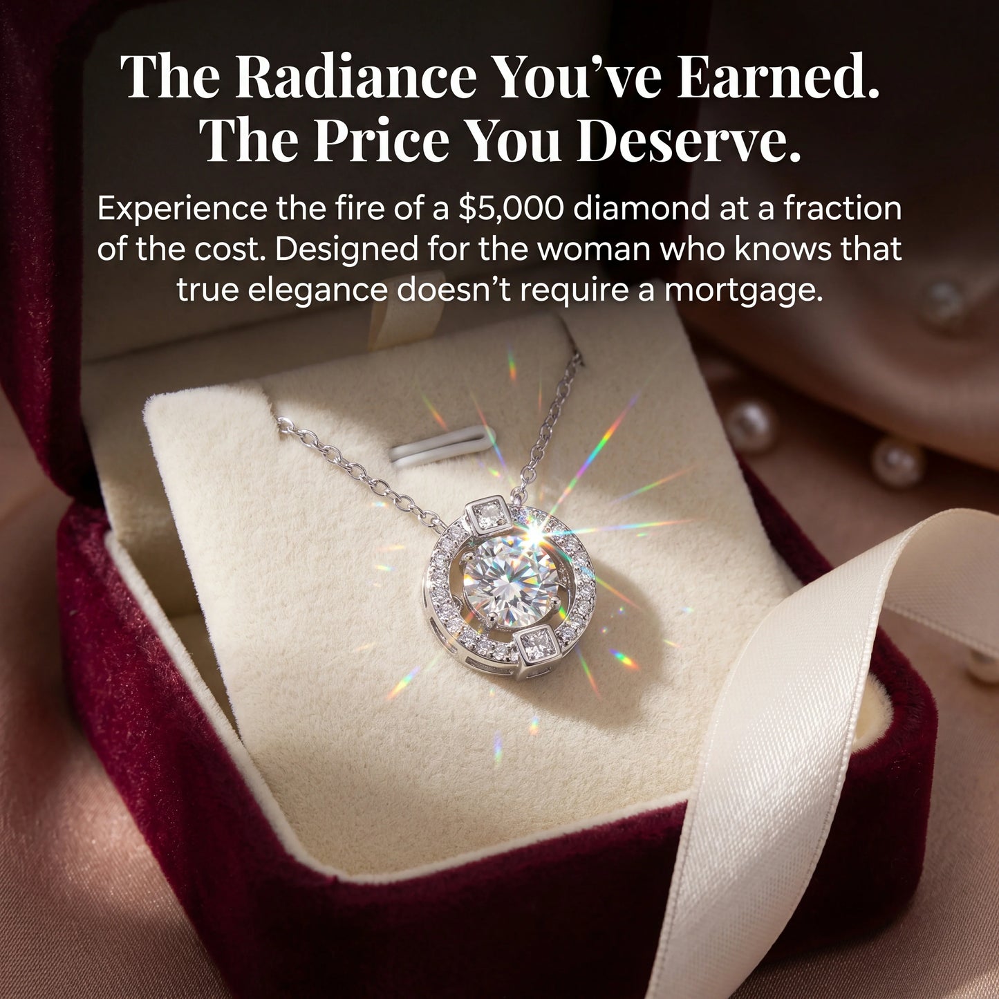 🔥 90% OFF TODAY:  The "Beating Heart" 1-Carat Moissanite Solitaire Necklace💎