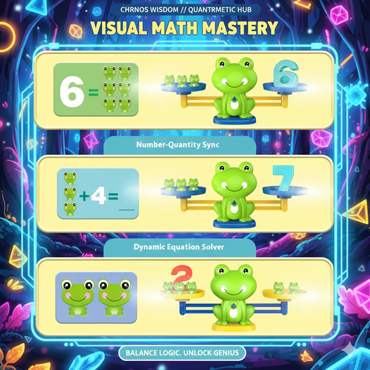 Quantum Leap Frog Math Station: Precision Balance Learning System - Gamified Arithmetic Enlightenment for Future Geniuses, Durable & Safe Early Education Tool