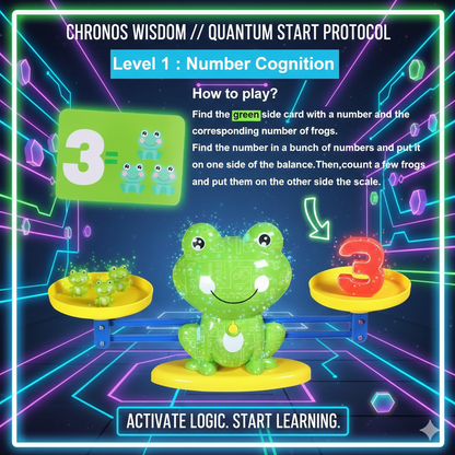 Quantum Leap Frog Math Station: Precision Balance Learning System - Gamified Arithmetic Enlightenment for Future Geniuses, Durable & Safe Early Education Tool