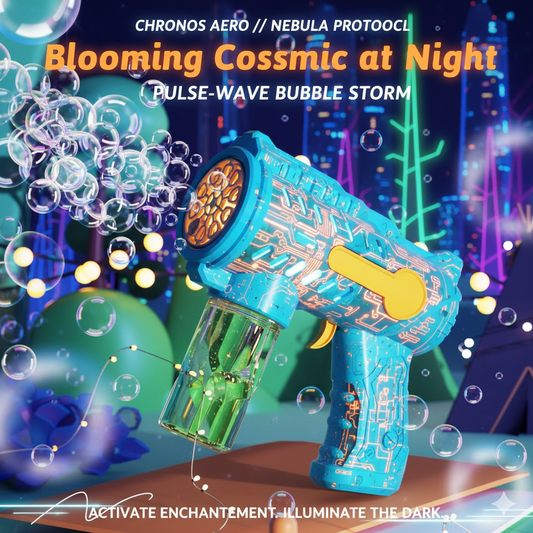 Ultimate Parent-Child Interactive Bubble Gun: Outdoor Summer Fun Station - Safe & Ergonomic Handheld Bubble Blaster for Backyard Play & Birthday Parties