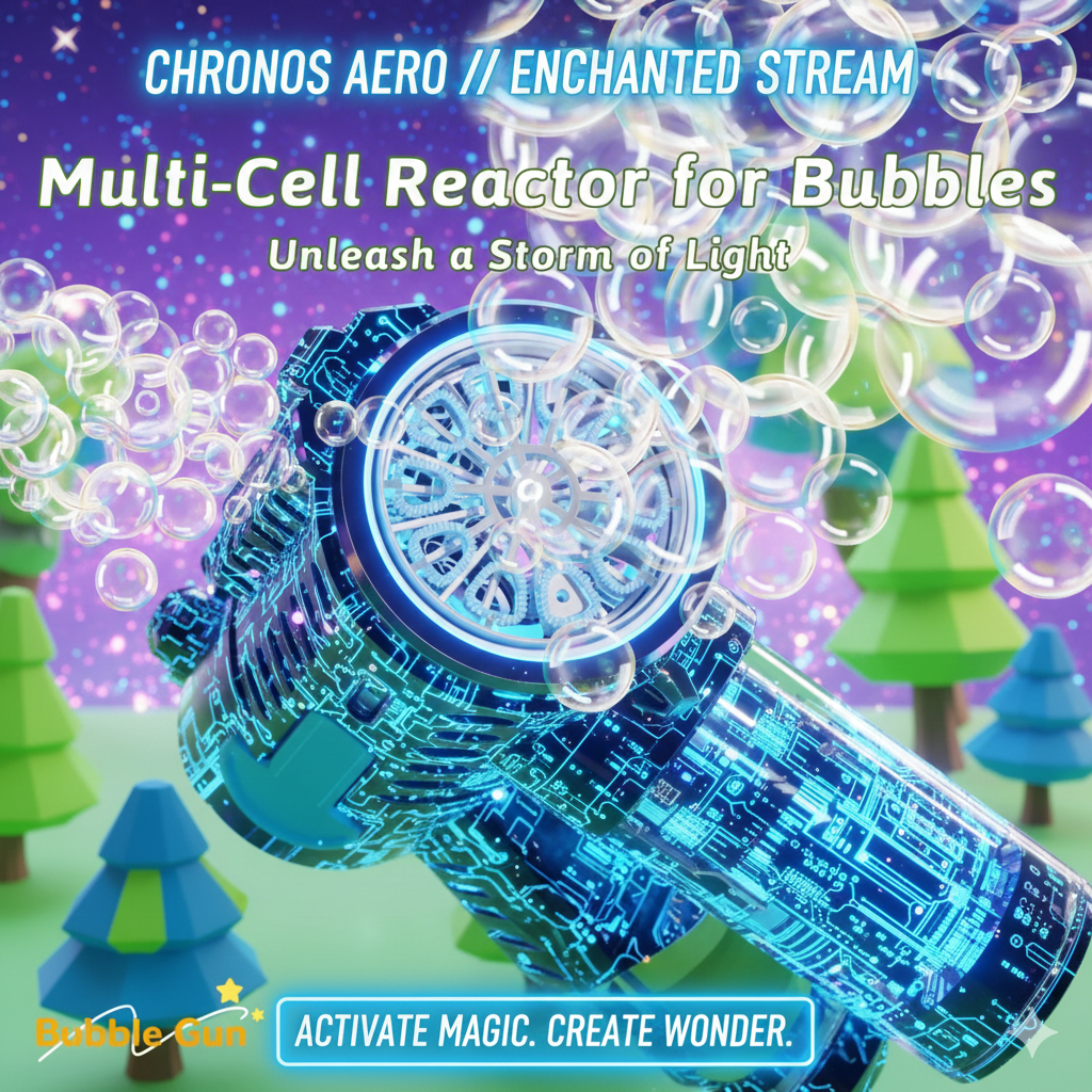 Ultimate Parent-Child Interactive Bubble Gun: Outdoor Summer Fun Station - Safe & Ergonomic Handheld Bubble Blaster for Backyard Play & Birthday Parties